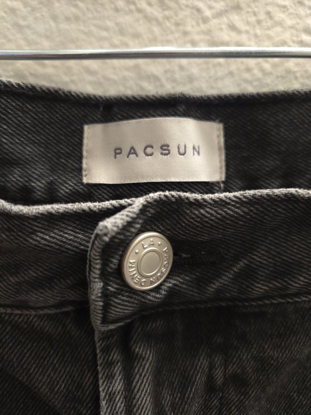 PacSun Sloane Ultra Baggy Y2K Raw Hem Mid Rise Black Jeans Size 31 - Picture 2 of 8